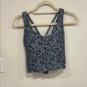 Gilly Hicks Navy Floral Tank Top